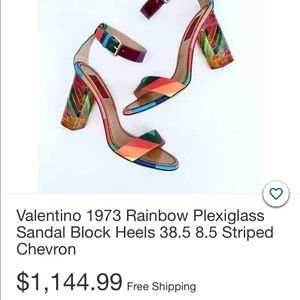 Valentino Garavani Multicolor Chevron Sandals